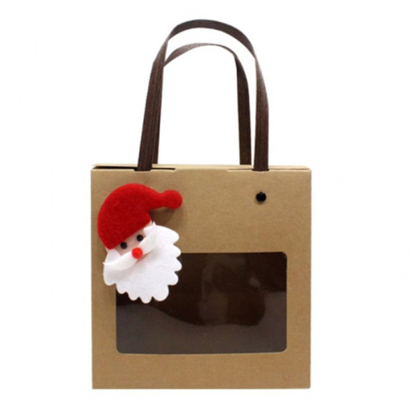 이지피아 크리스마스 산타 종이 가방 10개입 쇼핑백 종이가방 선물가방 17.5 x 17.5cm